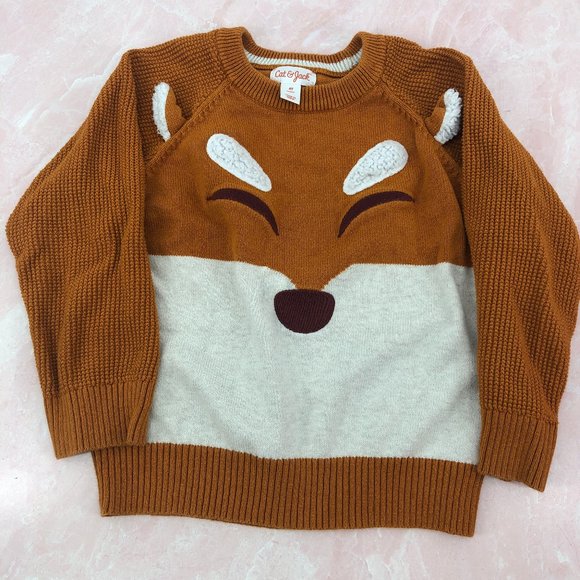 Cat & Jack Other - CAT & JACK orange fox sweater